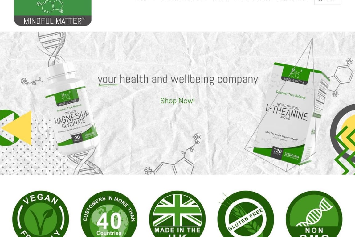 Mindful Matter Supplements Programme homepage