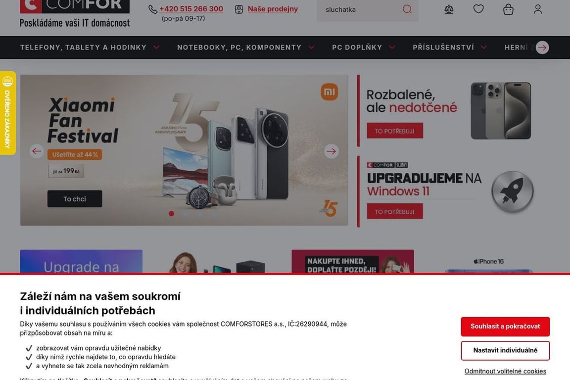 Comfor homepage