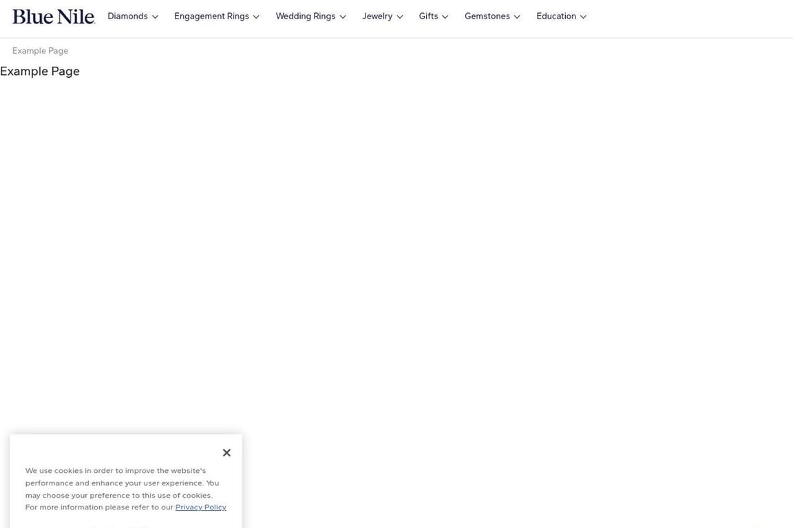 Blue Nile homepage