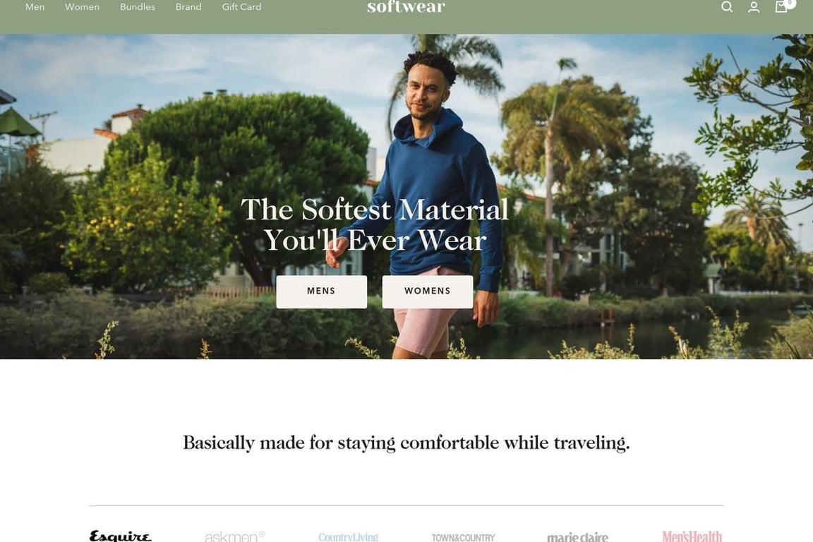 Softwear homepage