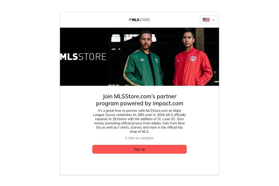 MLS Canada Store affiliate program signup page