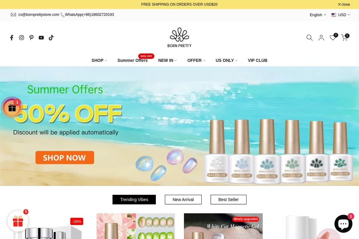 Born Pretty homepage
