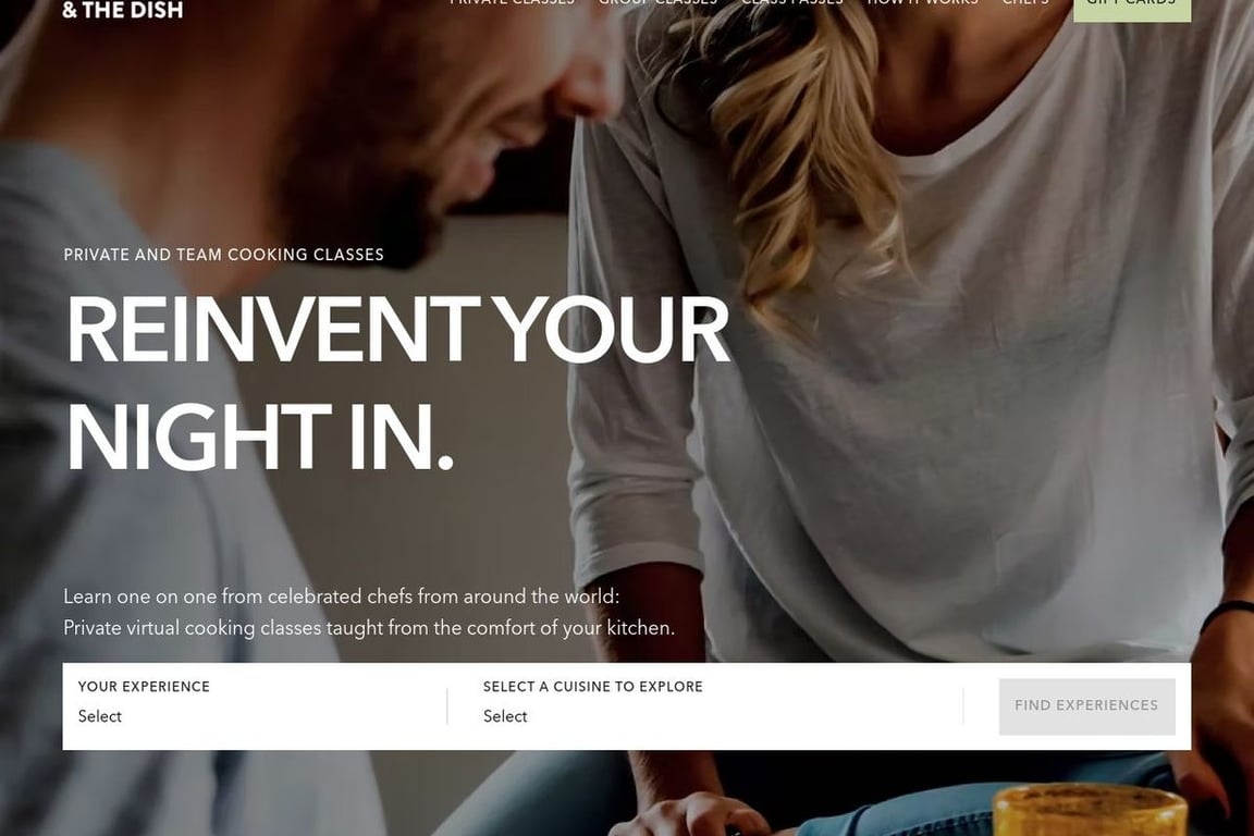 The Chef & The Dish homepage