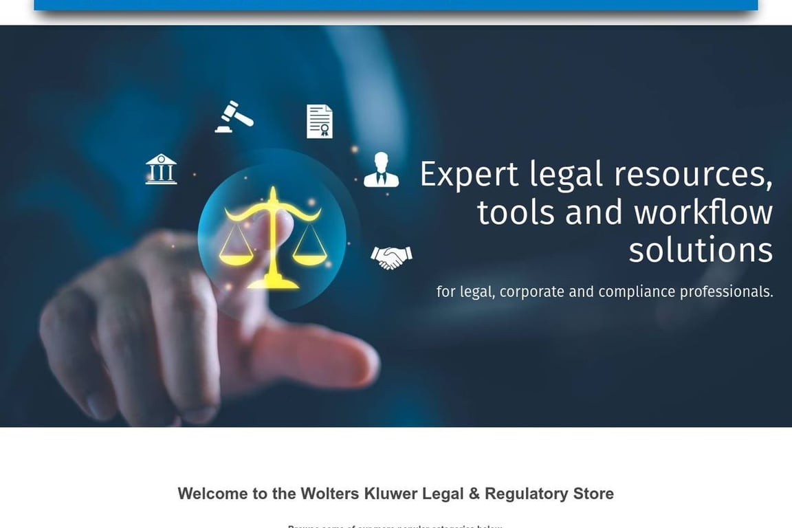 Wolters Kluwer Law & Business homepage