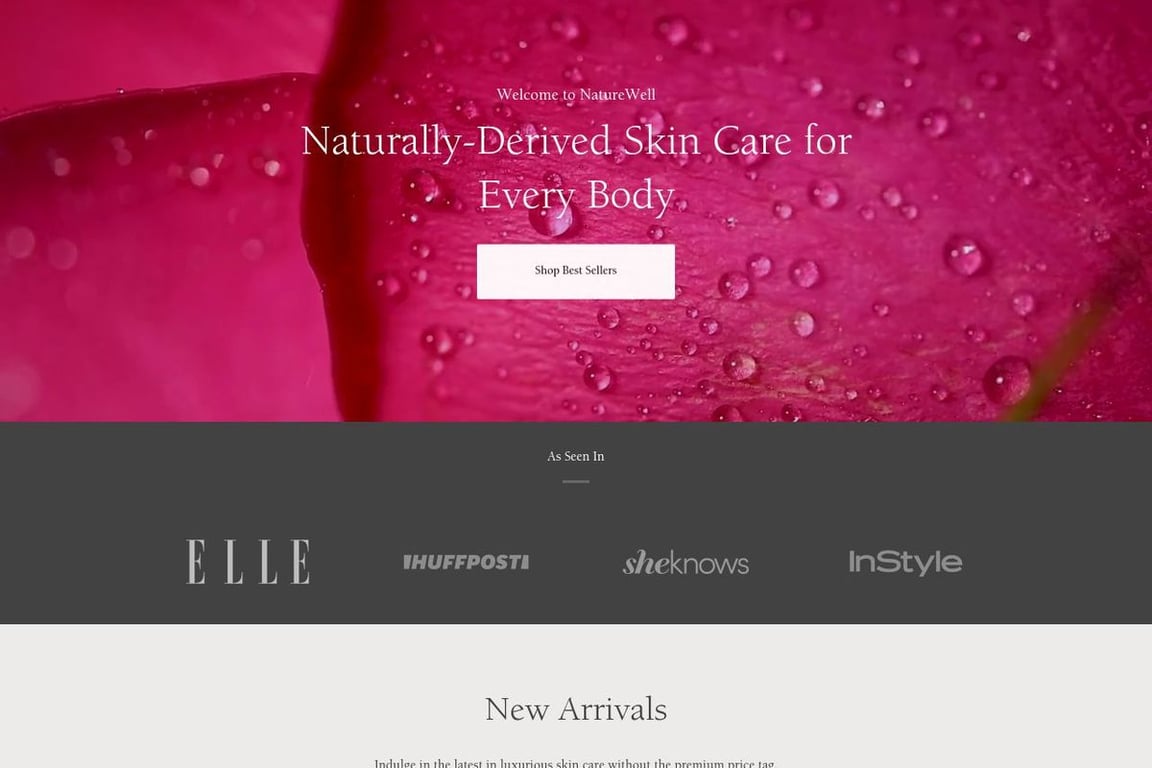 NatureWell homepage