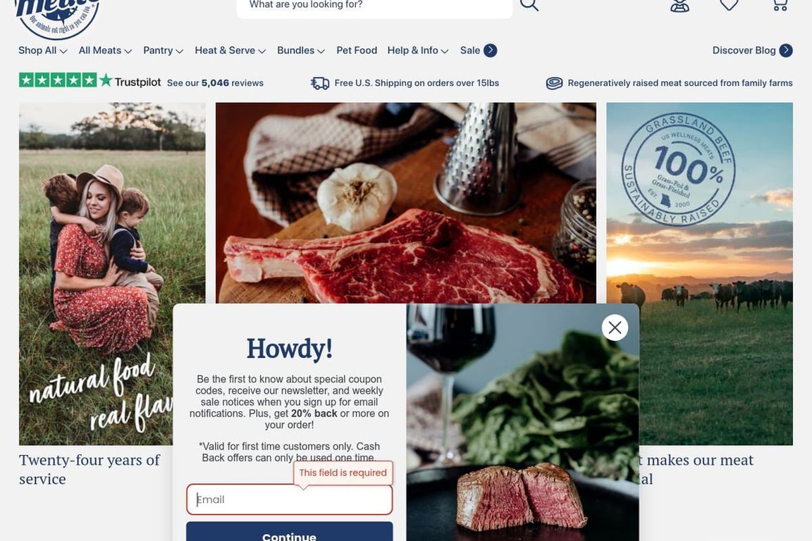 Grassland Beef homepage