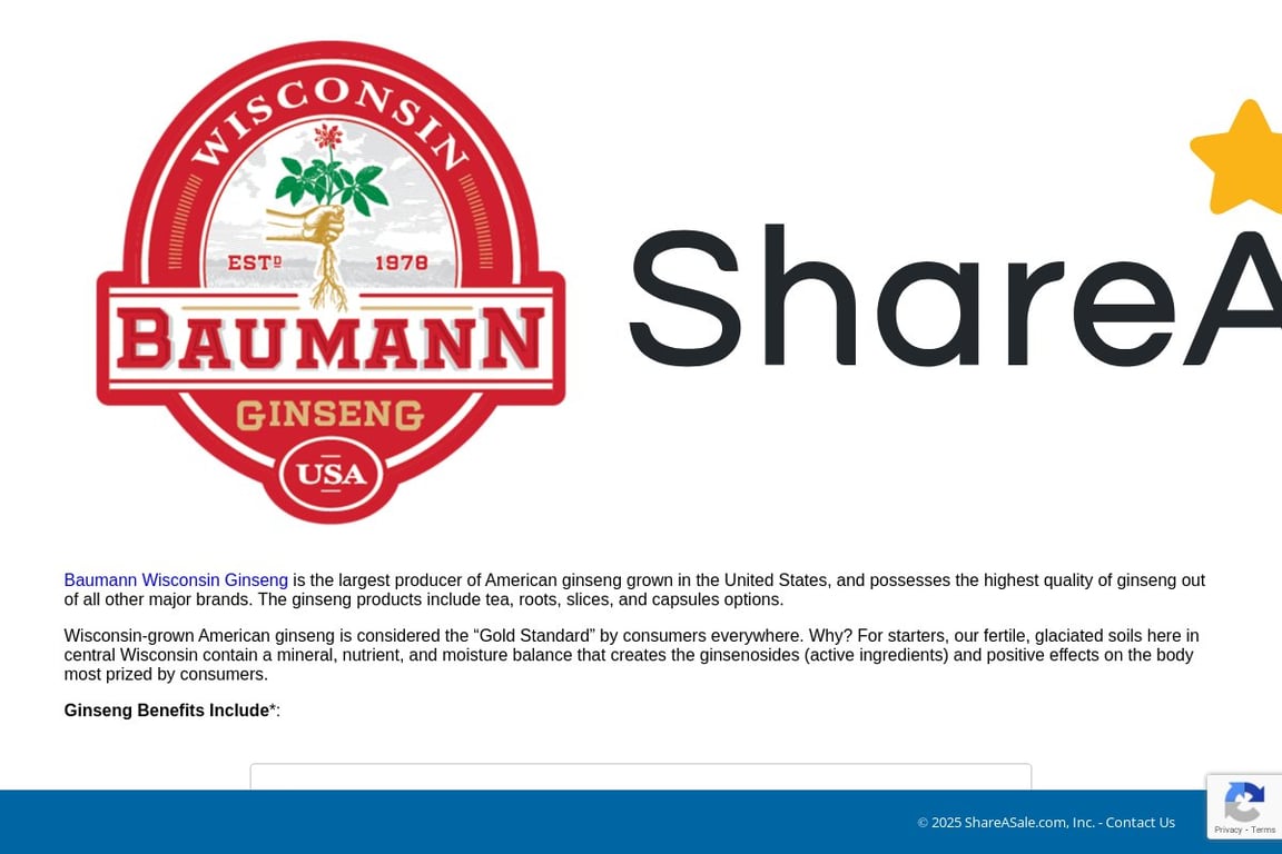 Baumann affiliate program signup page