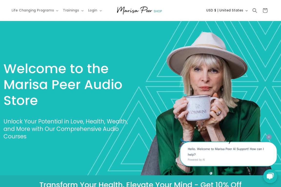 Marisa Peer homepage