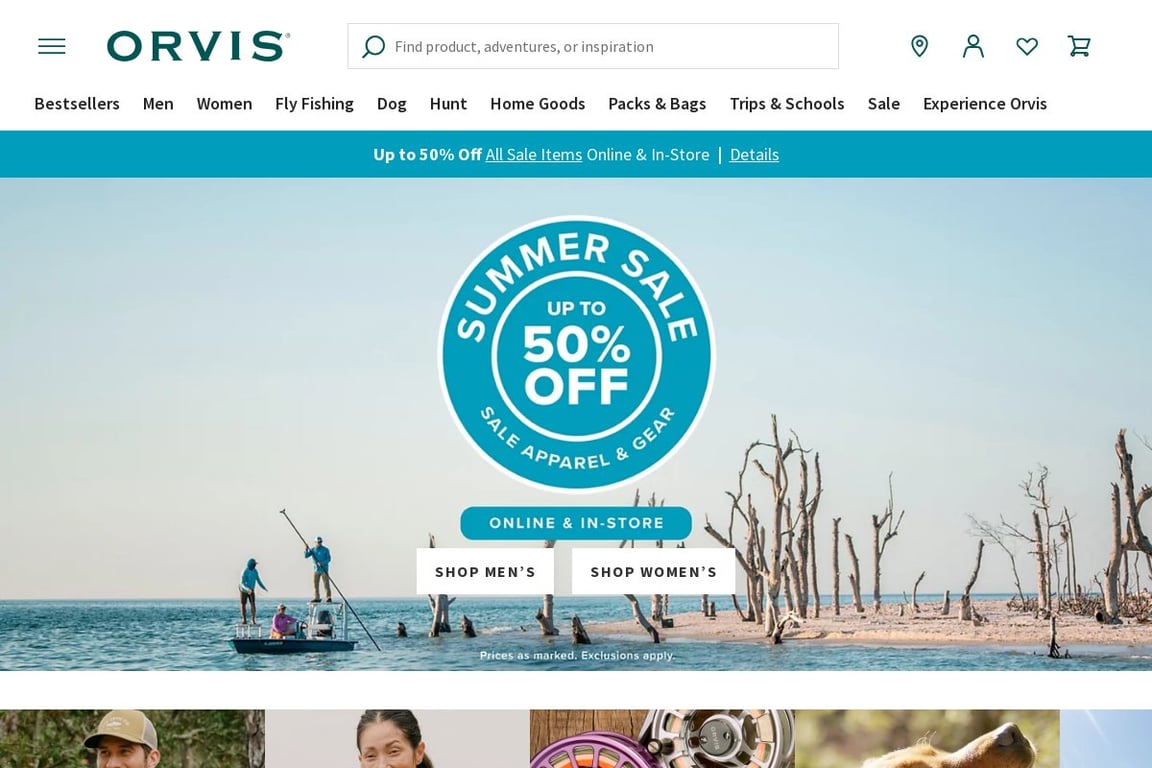 Orvis homepage
