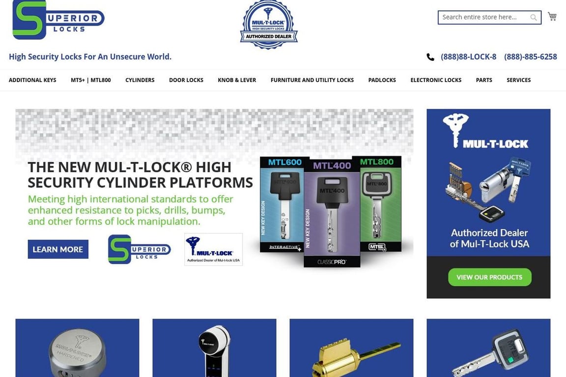 Superiorlocks homepage