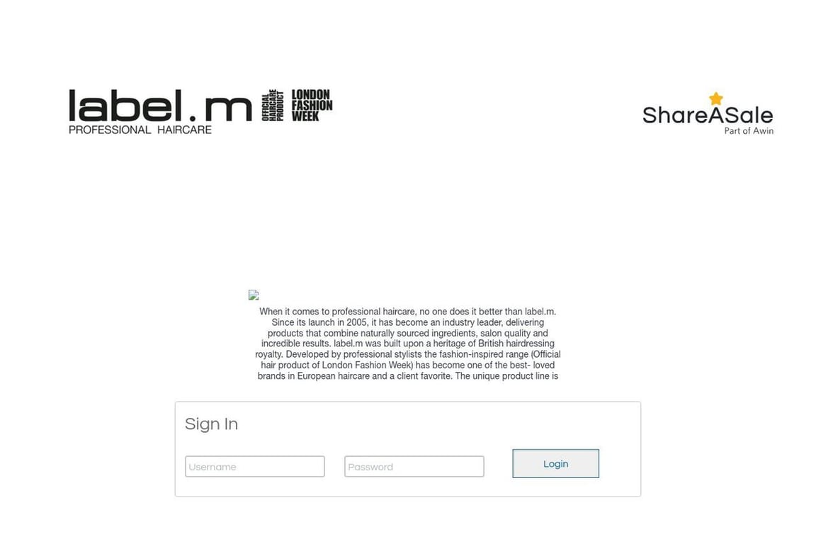 Label.m USA affiliate program signup page