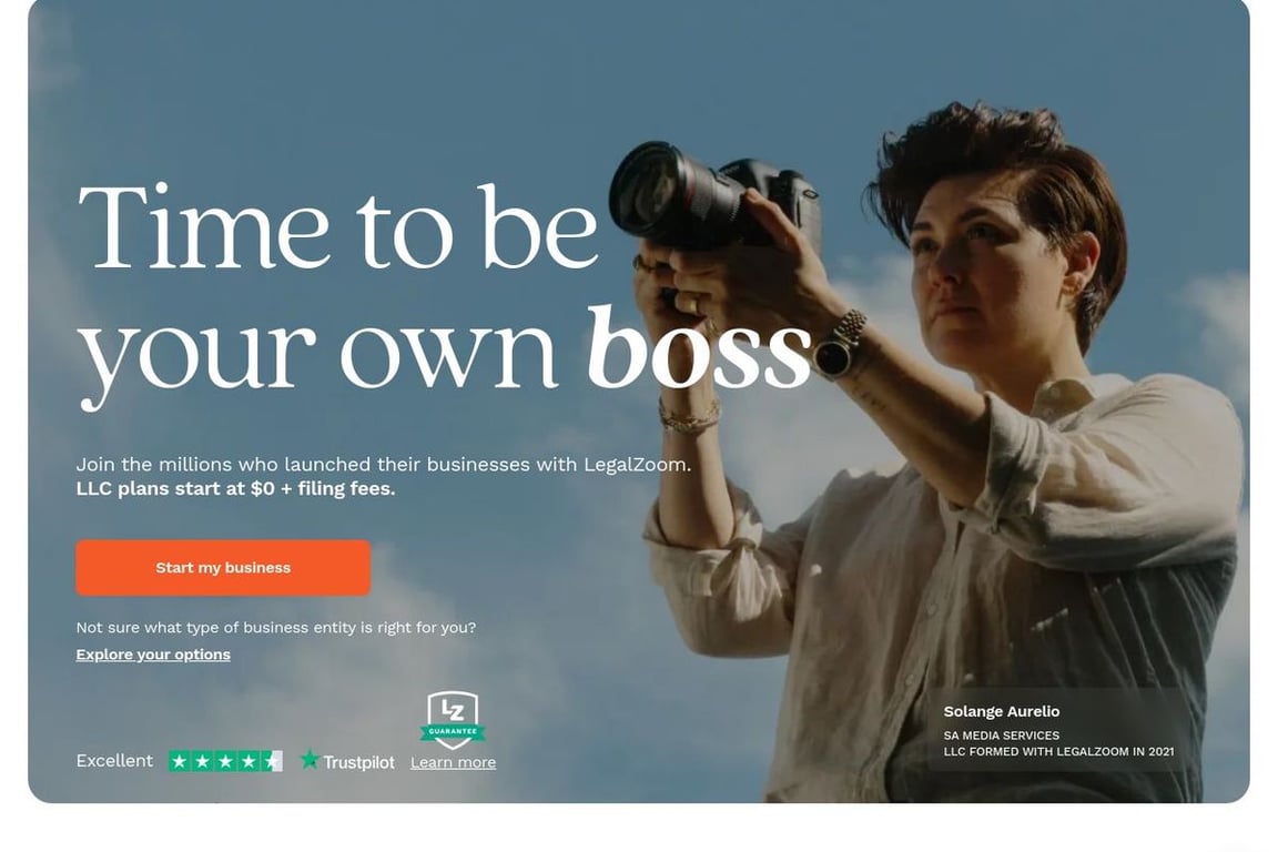 LegalZoom homepage