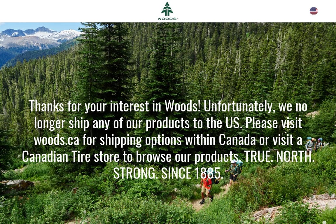 Woods Canada homepage
