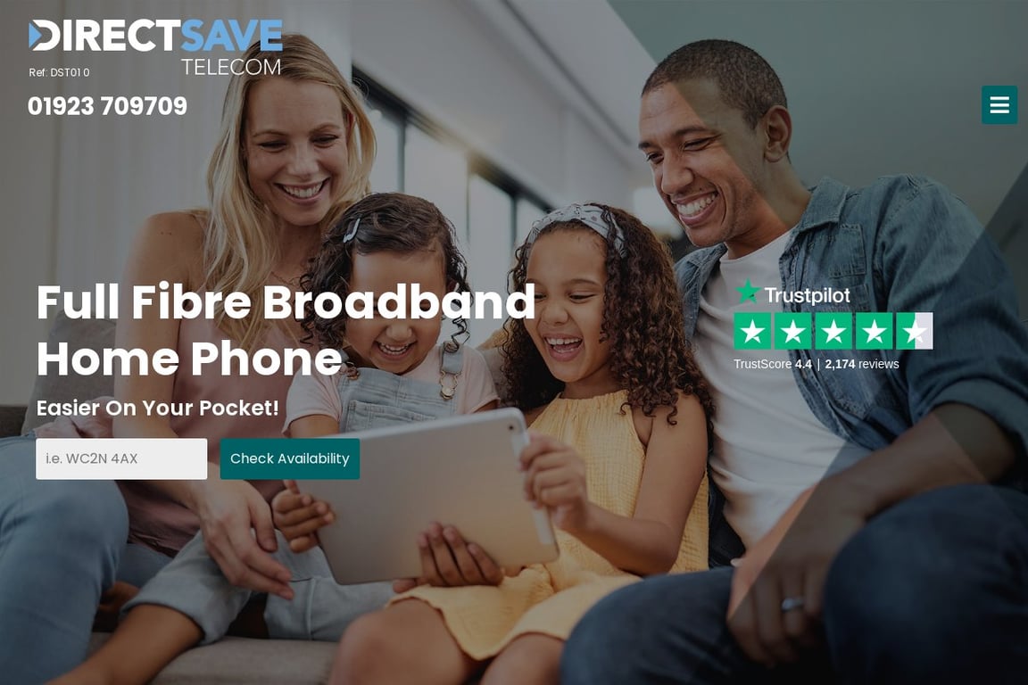 DirectSaveTelecom UK homepage