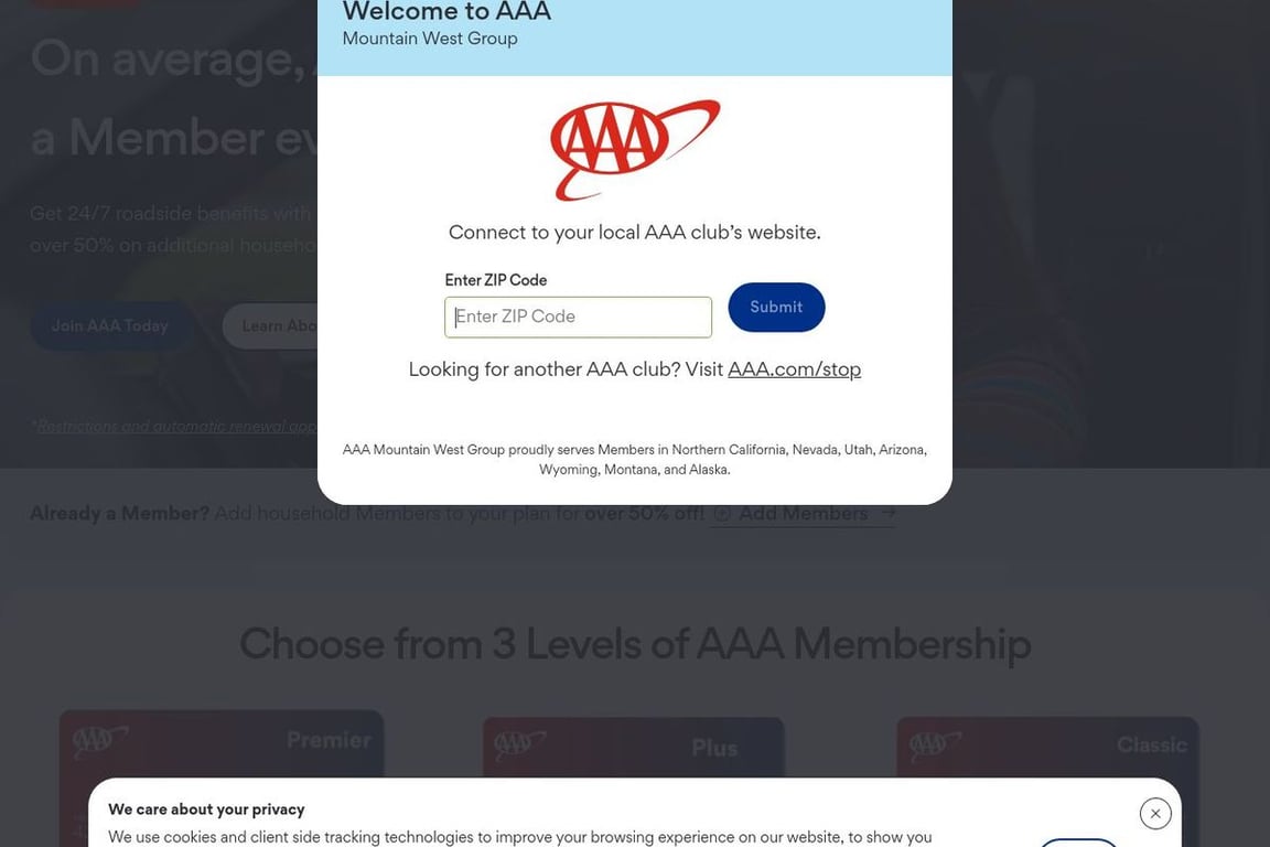 AAA Auto Insurance homepage