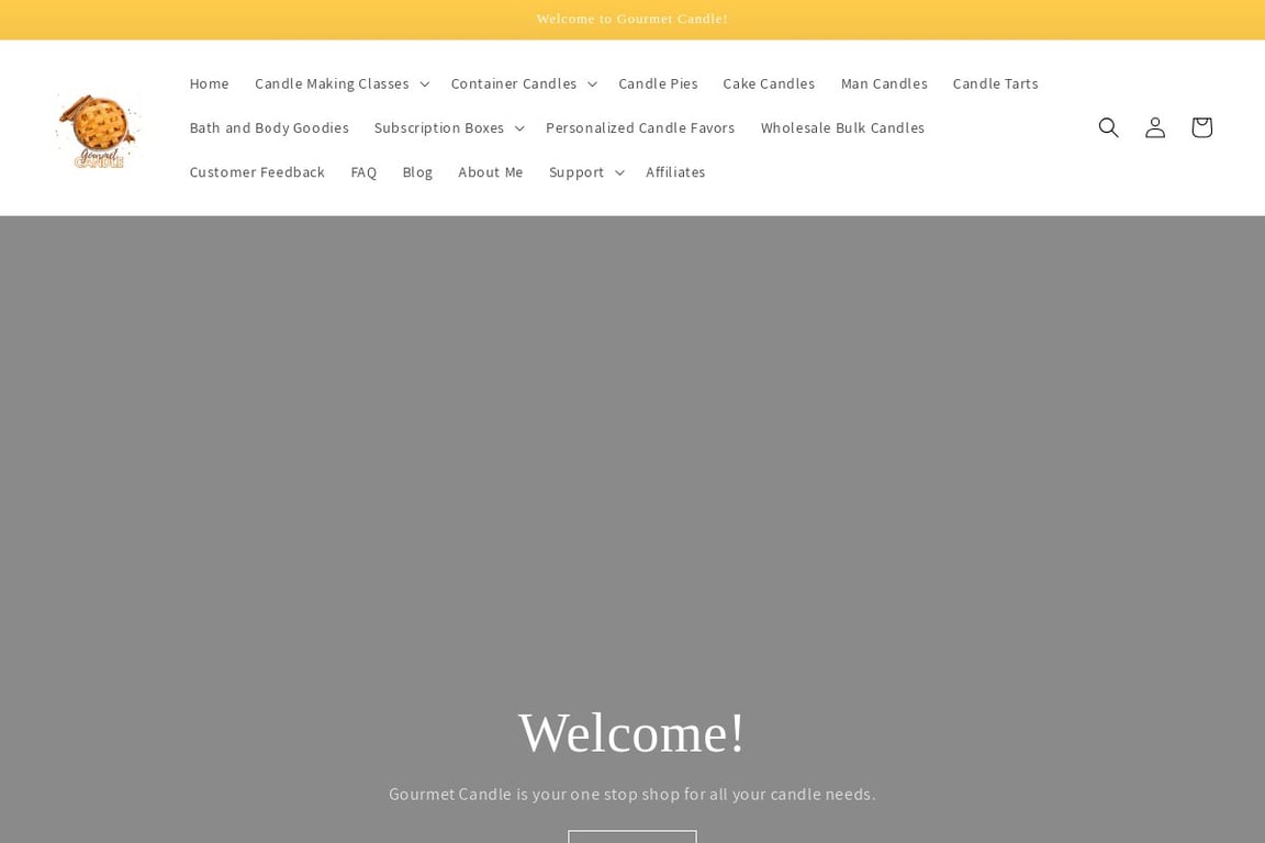 Gourmet Candle homepage