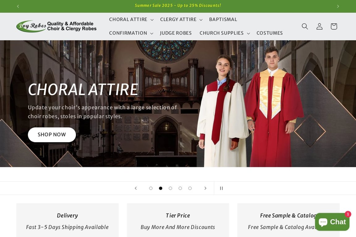 Ivy Robes homepage