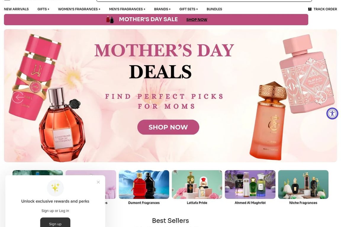 PerfumeBox homepage