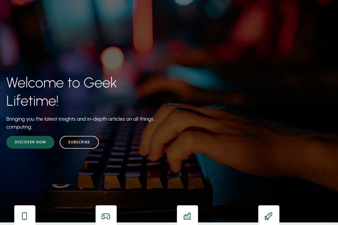 Geeklifetime homepage