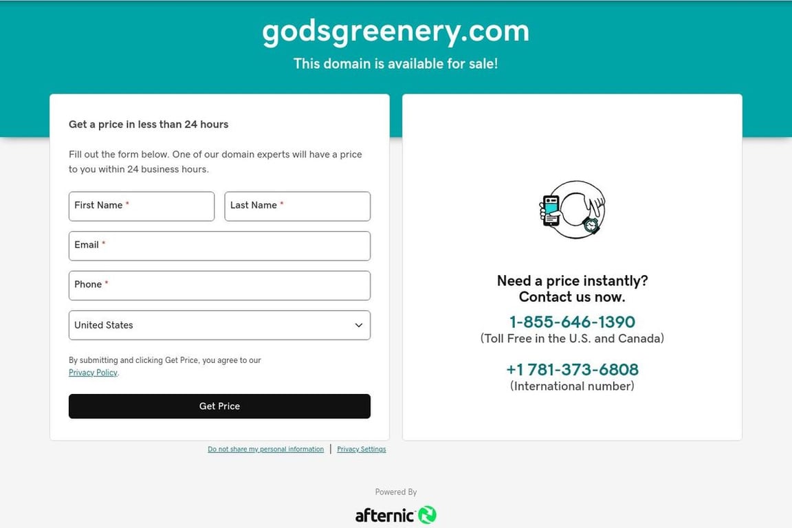 God’s Greenery homepage