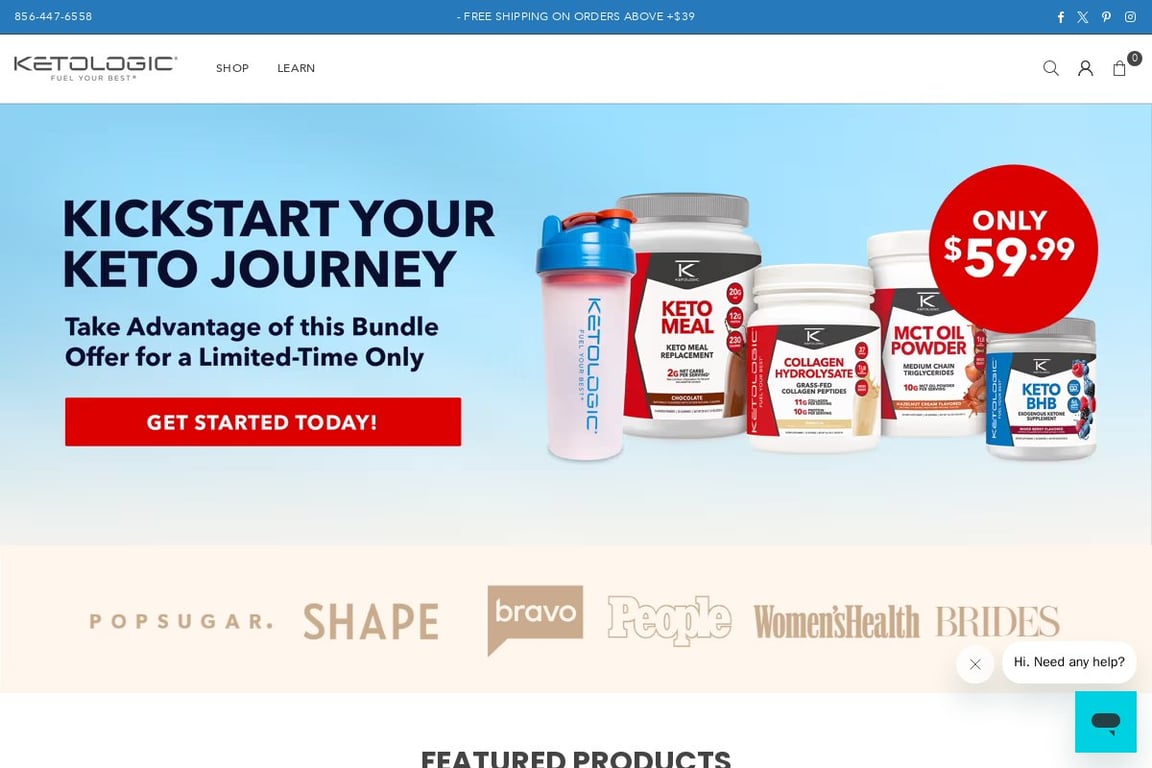 KetoLogic homepage