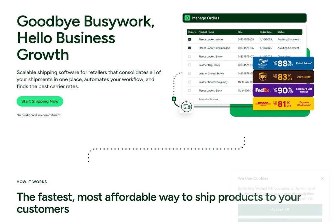 ShipStation homepage
