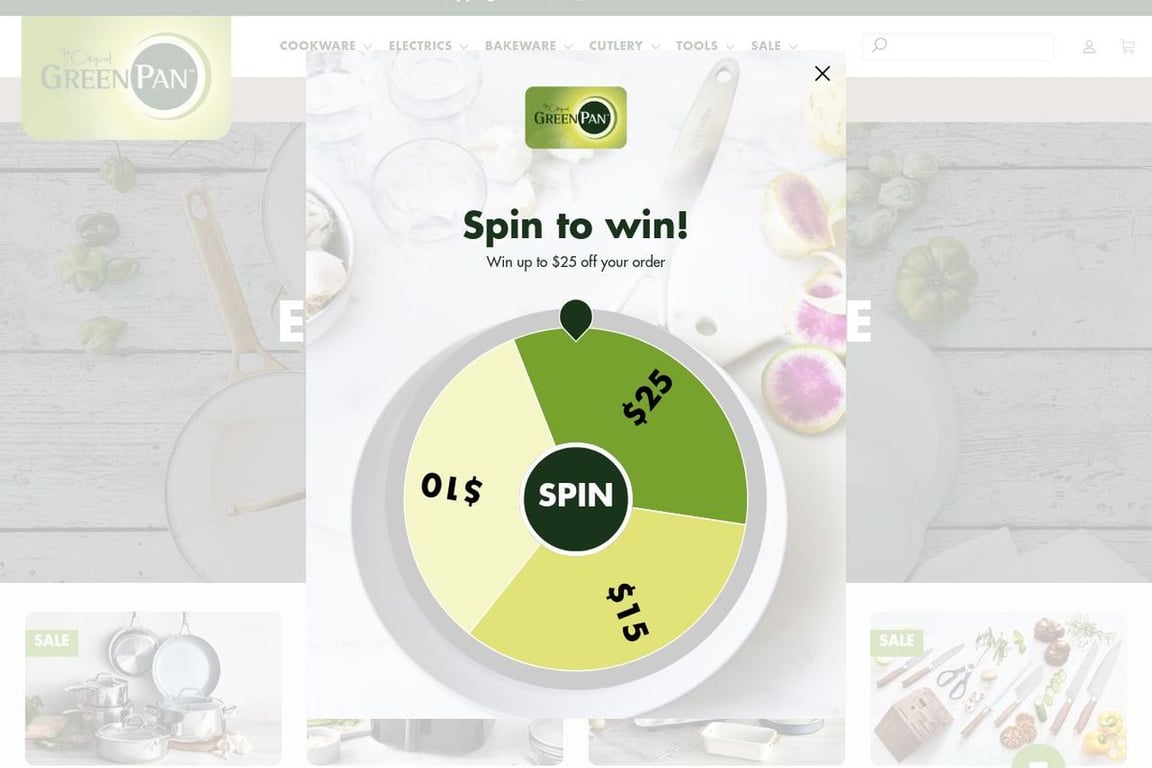 GreenPan homepage