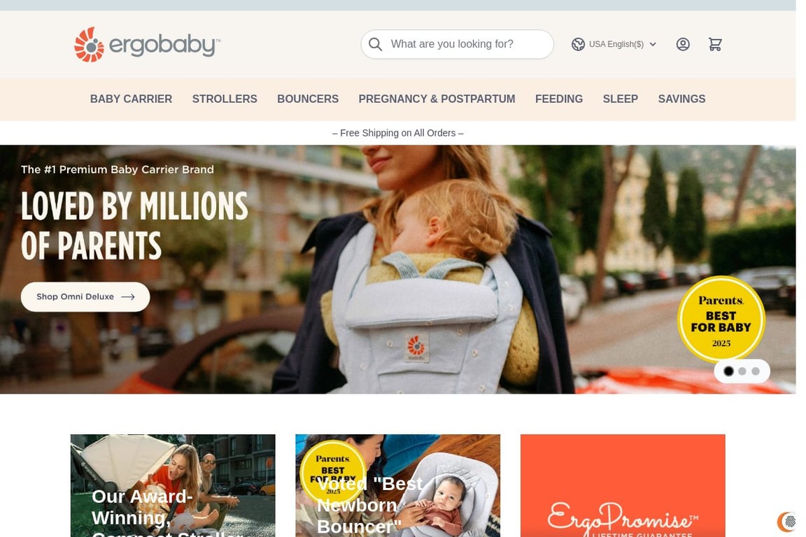 Ergobaby homepage