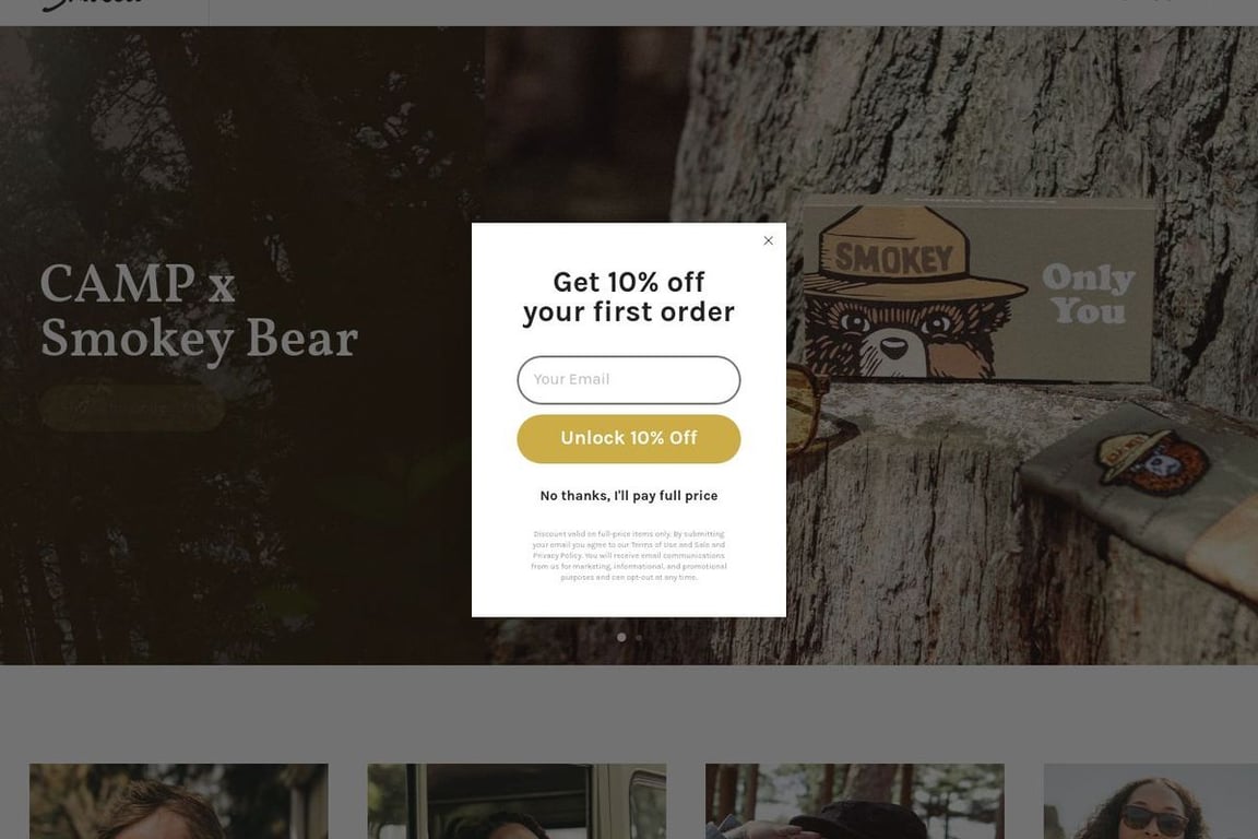 Shwood homepage