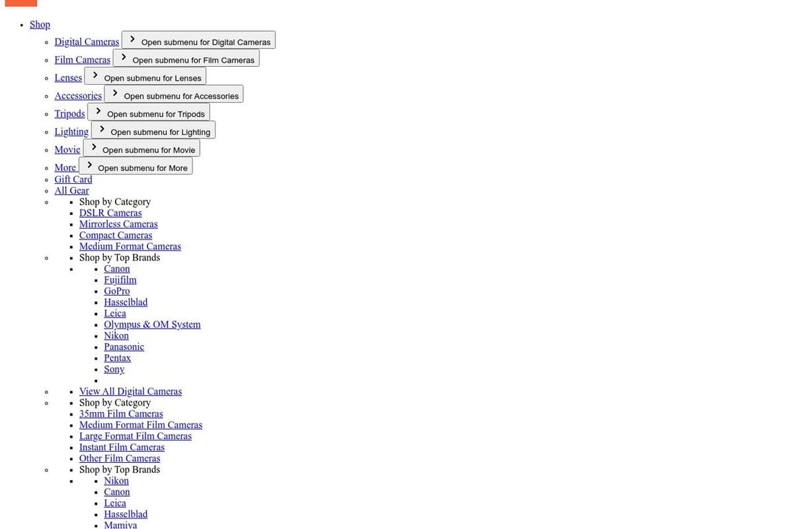 KEH Camera homepage