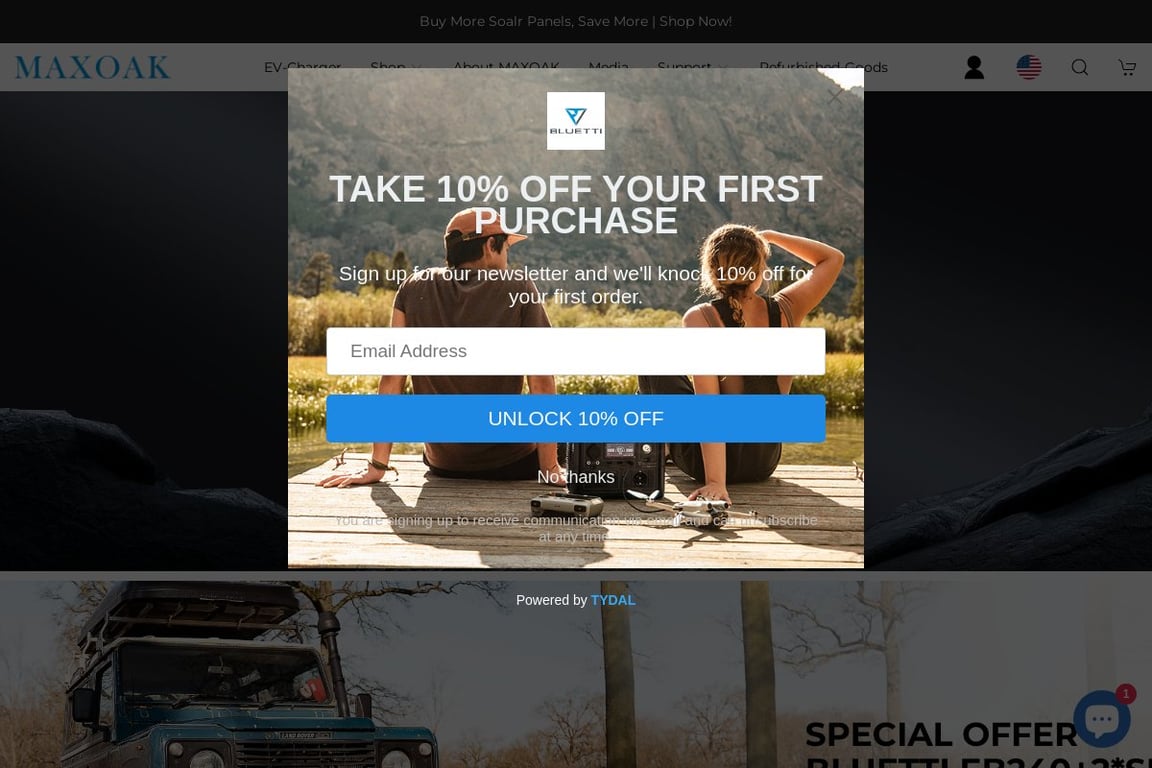 Maxoak homepage
