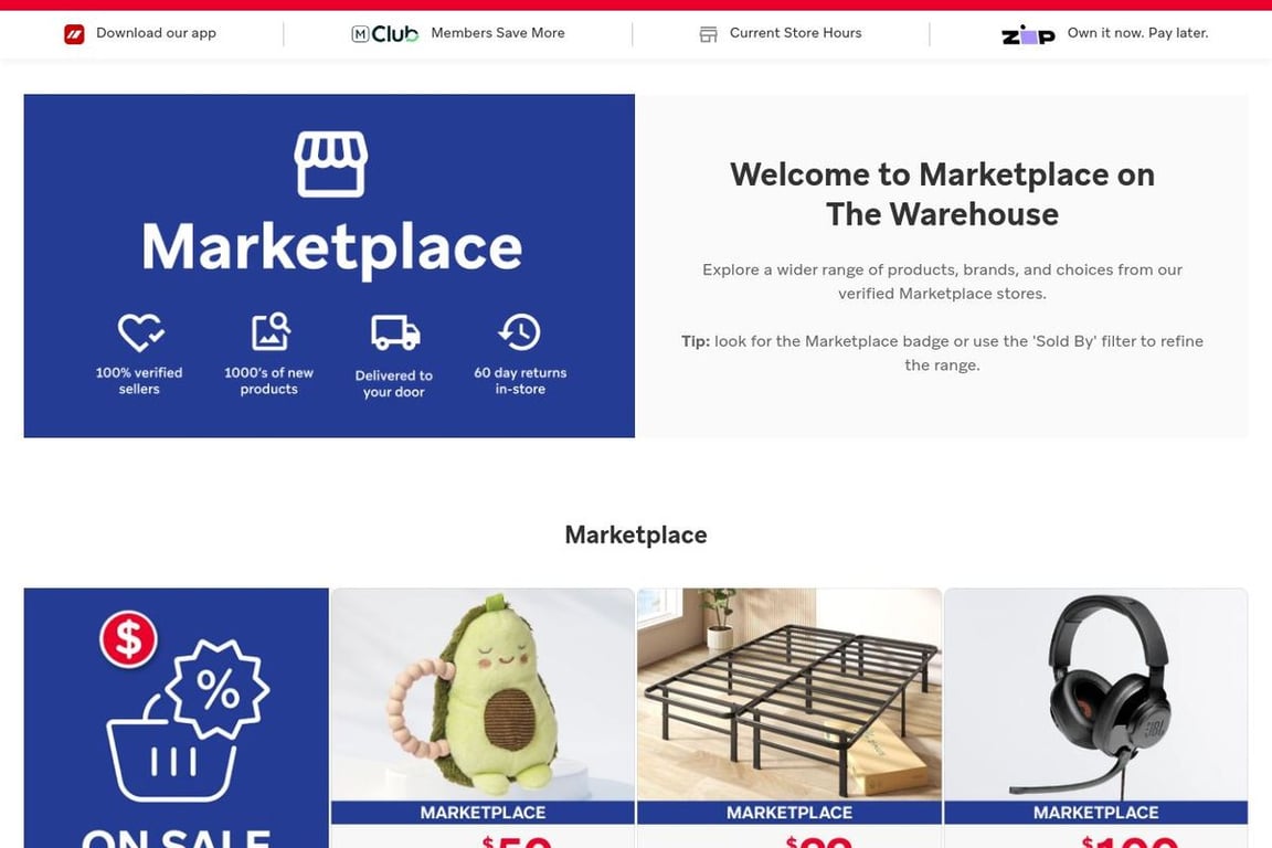TheMarket NZ homepage