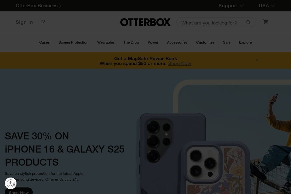 OtterBox homepage