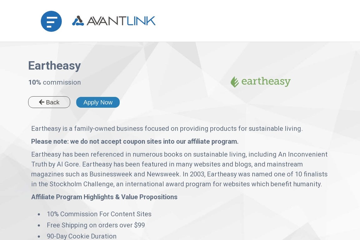 Earth Aloha affiliate program signup page