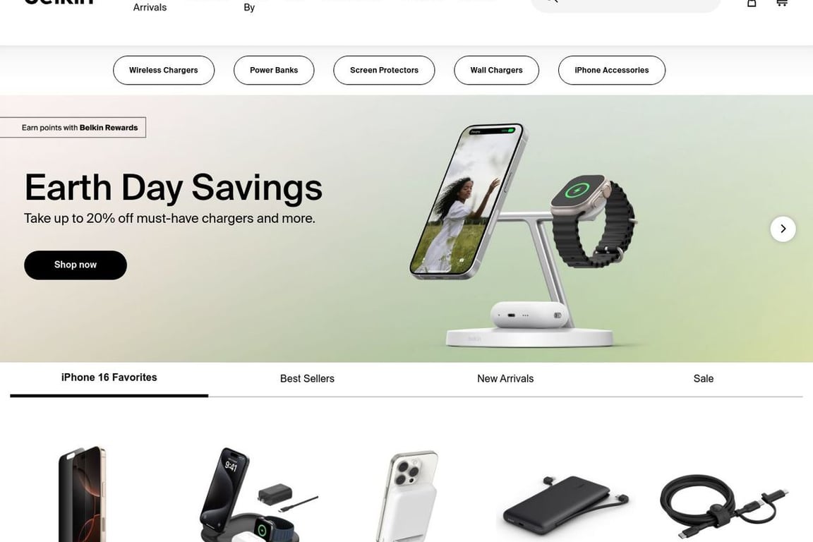 Belkin homepage