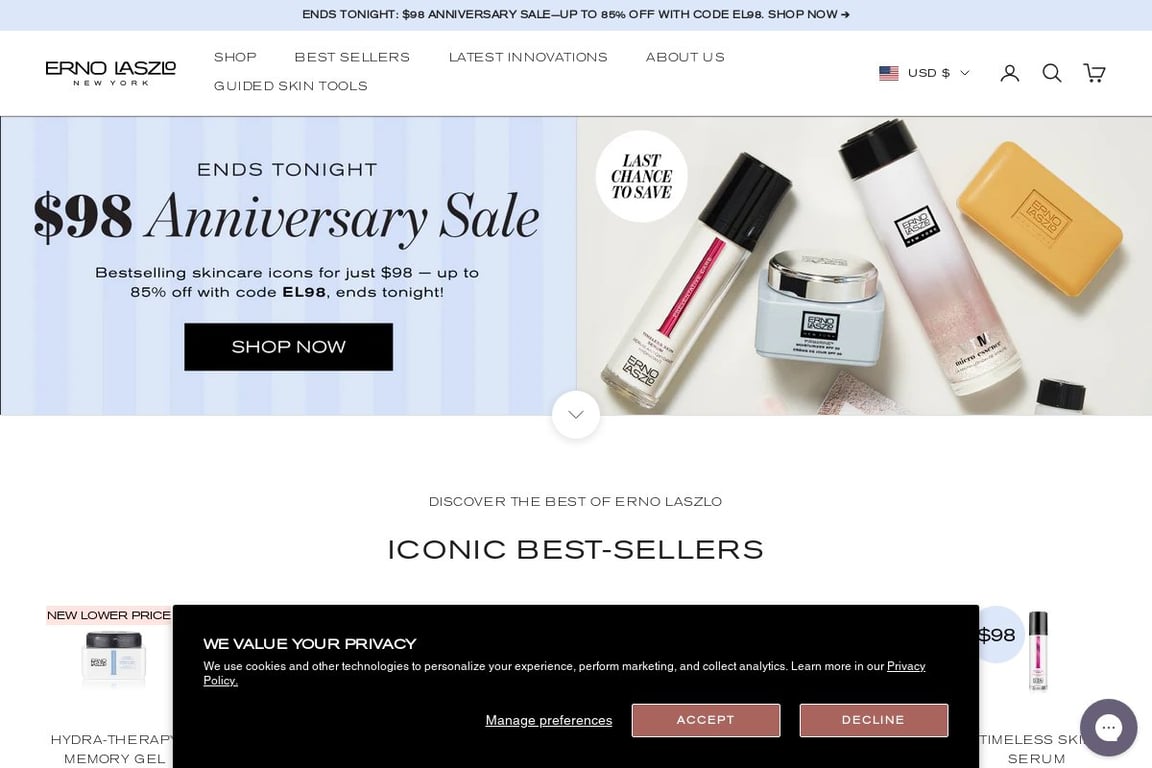Erno Laszlo homepage