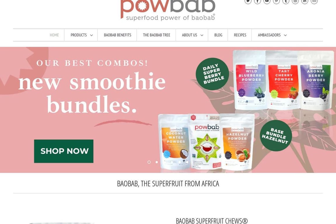 Powbab homepage