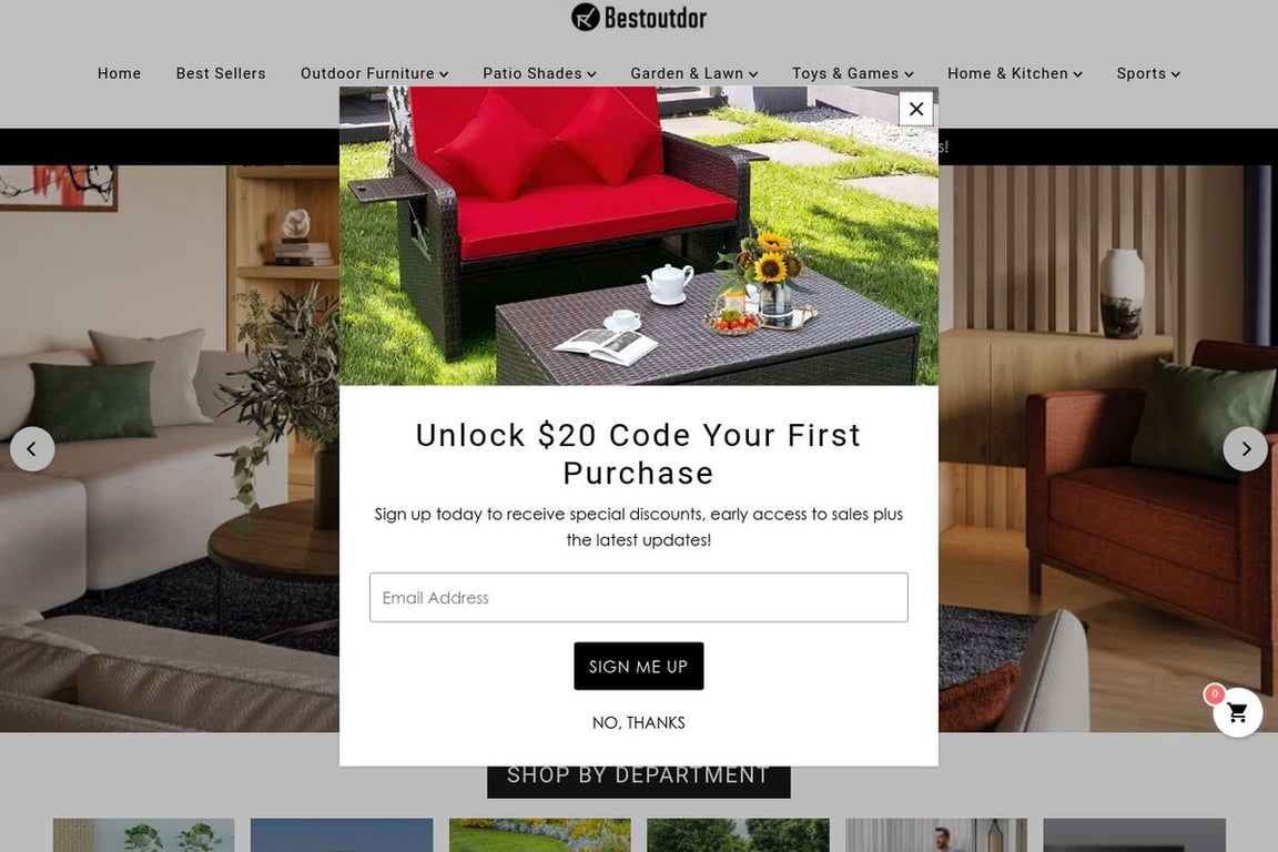 Bestoutdor homepage