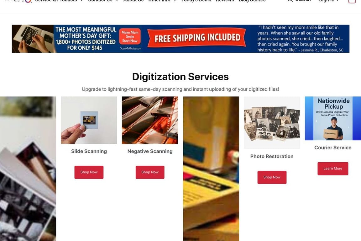 ScanMyPhotos homepage