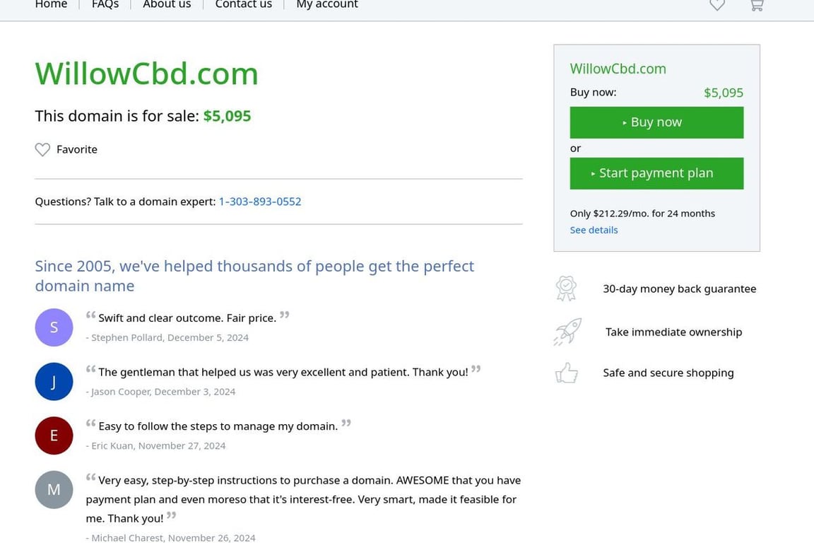 WillowCBD homepage