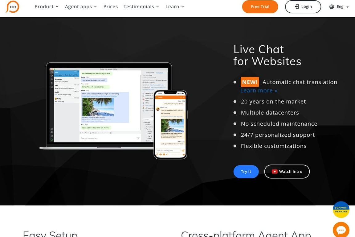 Provide Support homepage