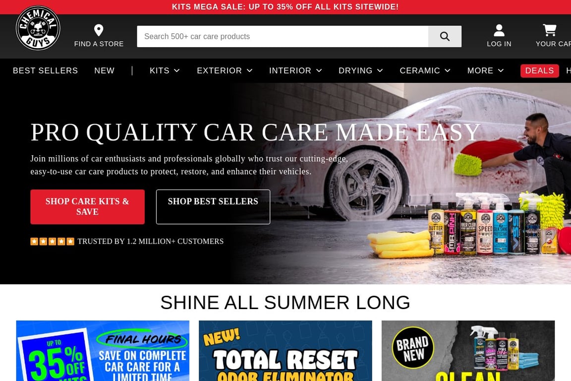 Chemical Guys homepage