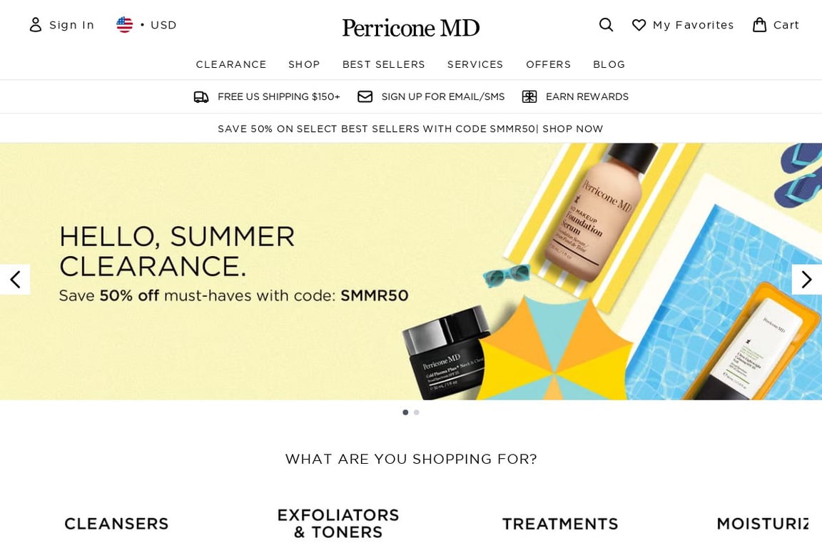 PerriconeMD US homepage