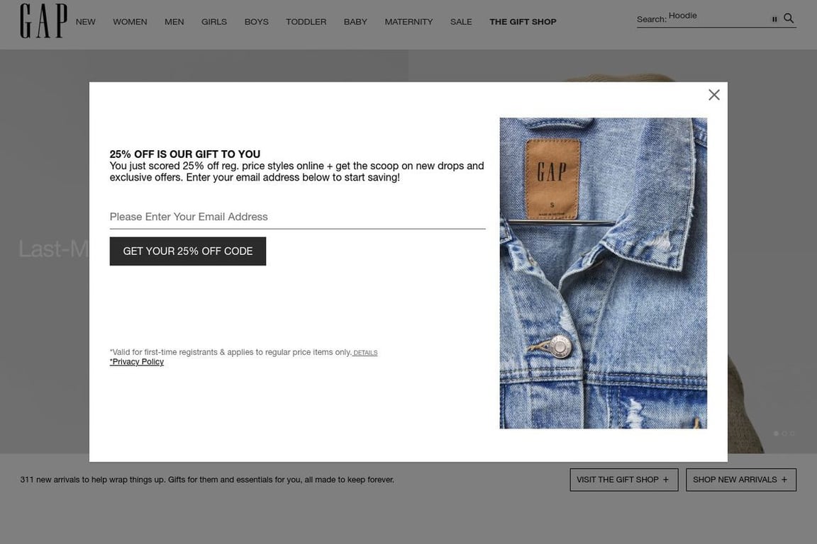 Gap website deals