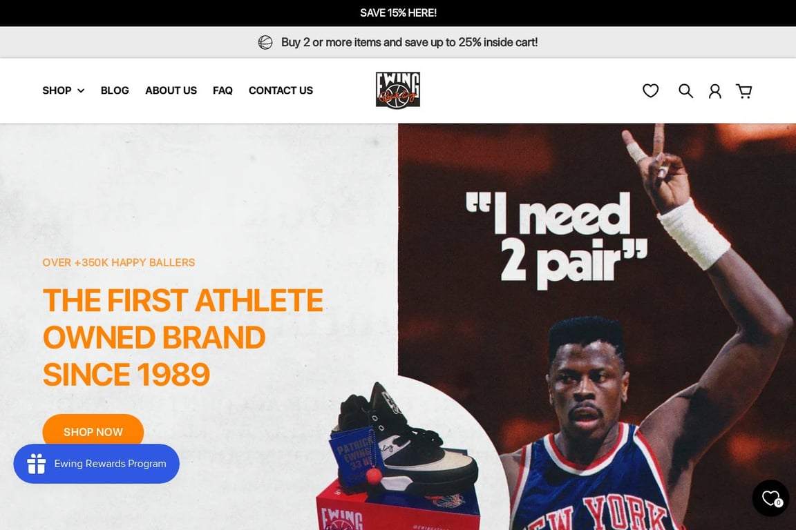 Ewing Athletics homepage