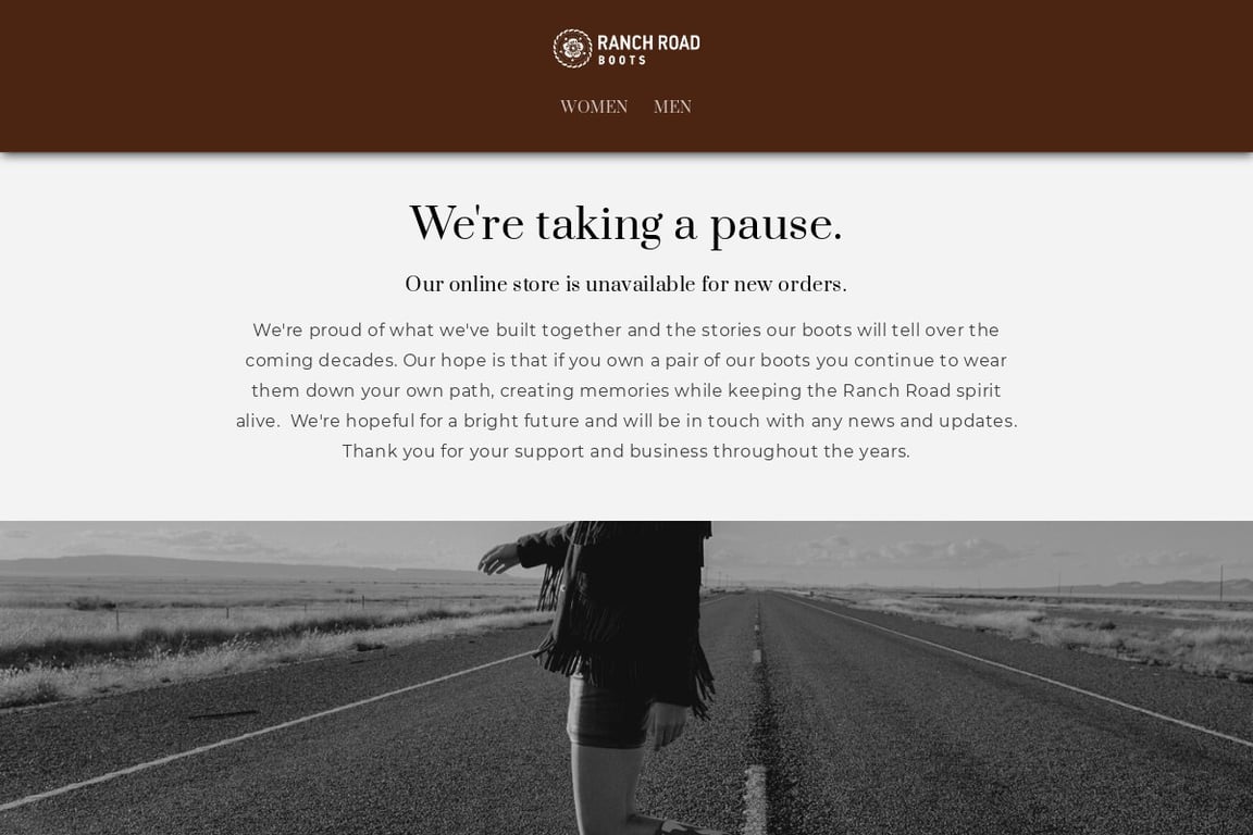 Ranch Road Boots homepage