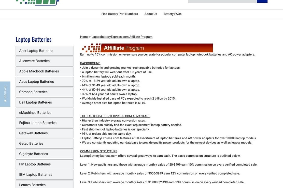 Laptop Battery Express Affiliate Program Everything You Need to Know