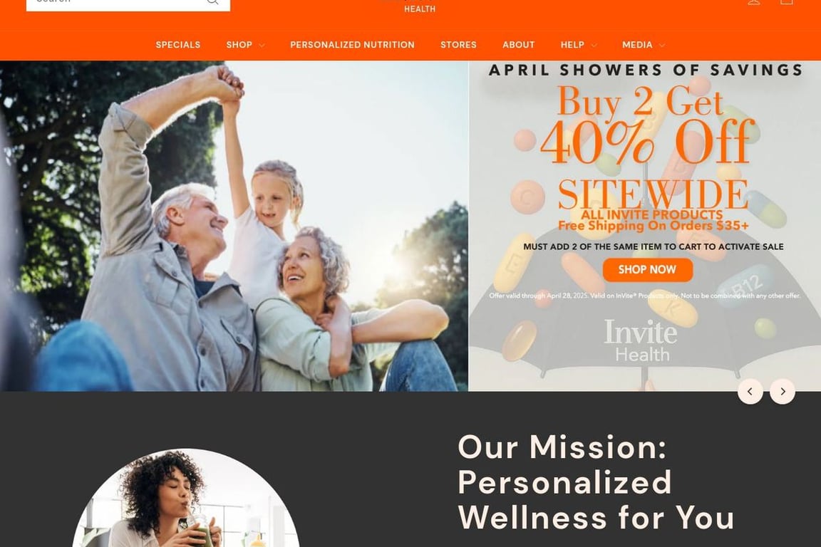 InVite Health homepage