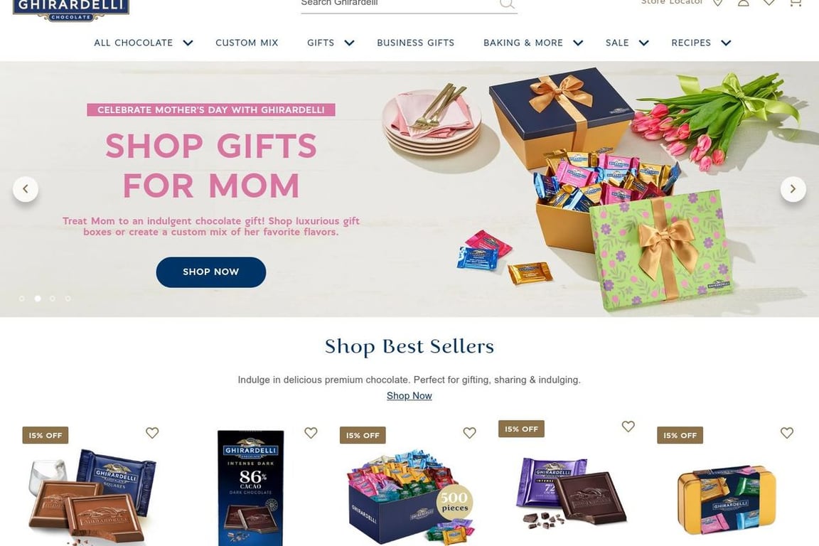 Ghirardelli Chocolate homepage