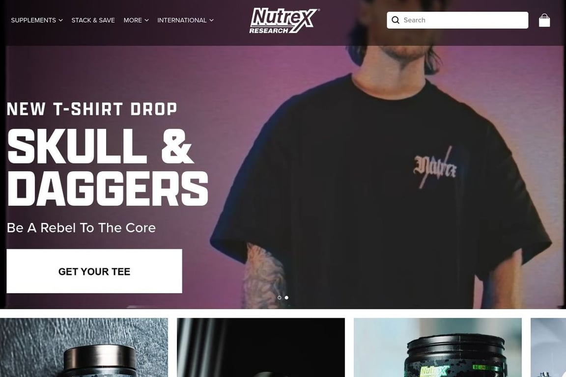 Nutrex Research homepage
